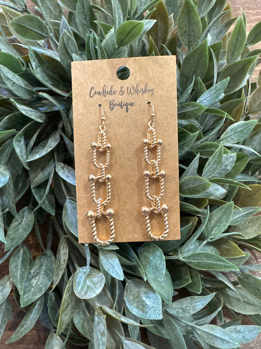Golden Shackle - Earrings