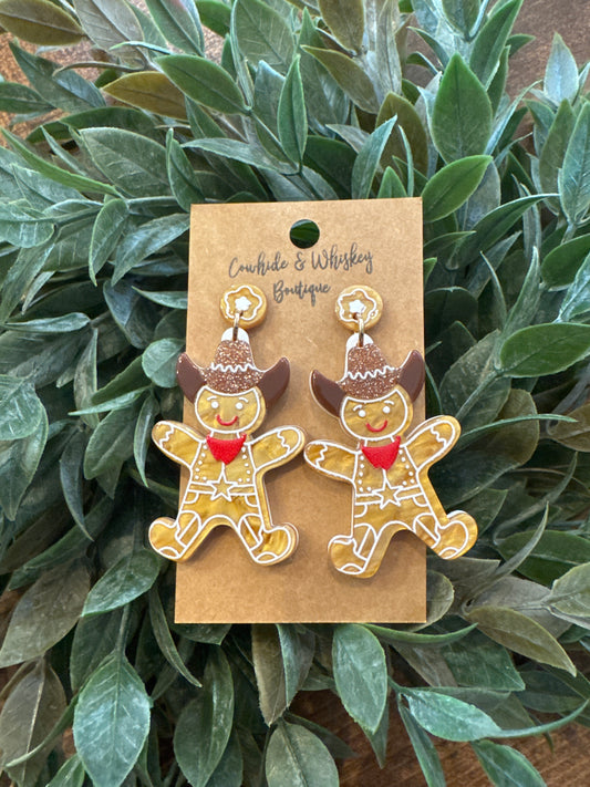 Cowboy Gingerbread - Earrings