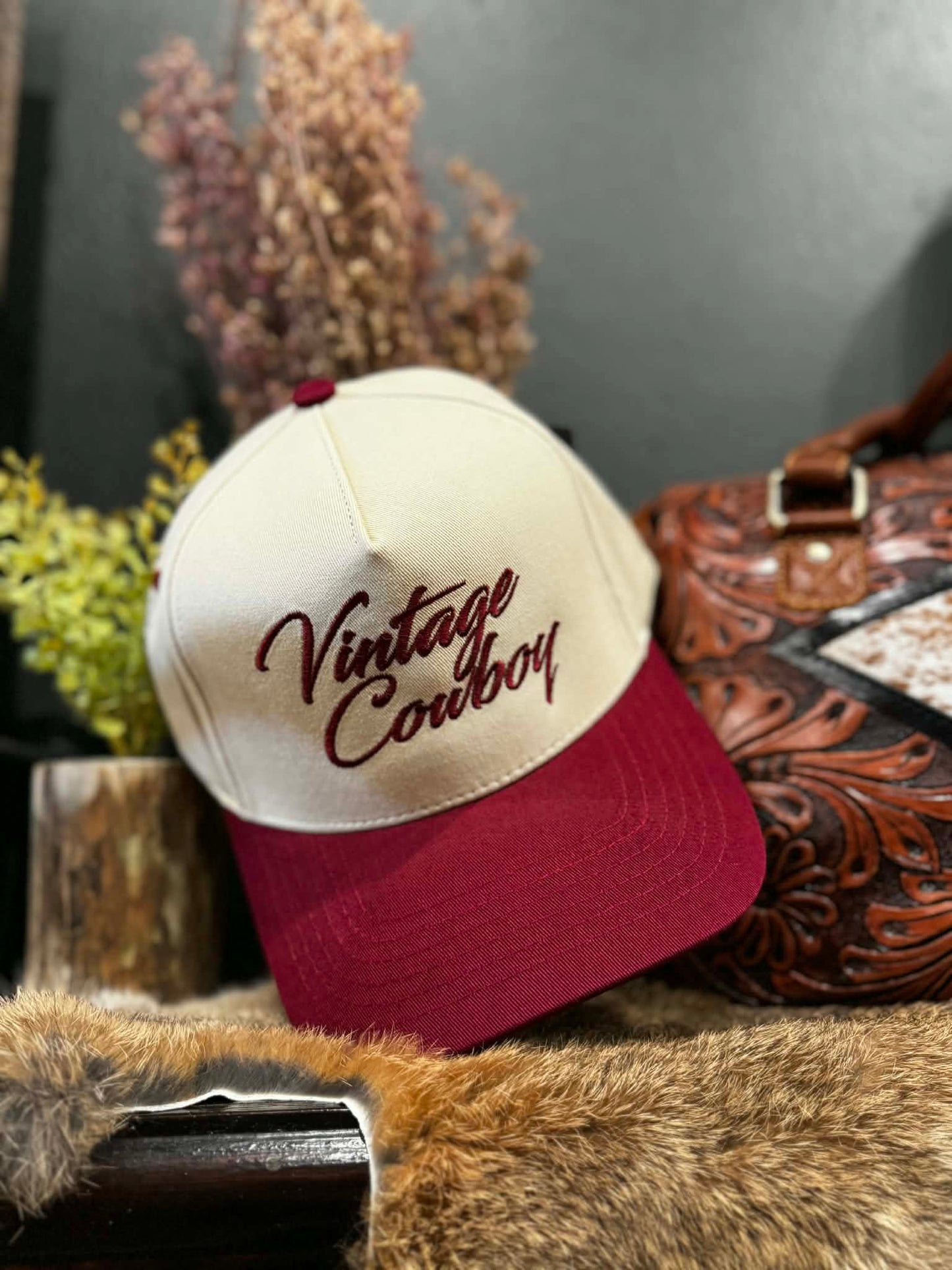 Vintage Cowboy - Maroon Trucker Hat