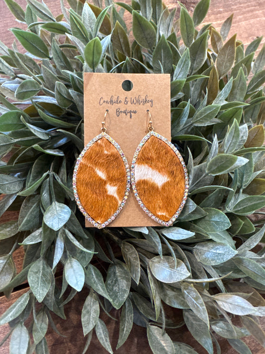 Cowhide Bling - Earrings