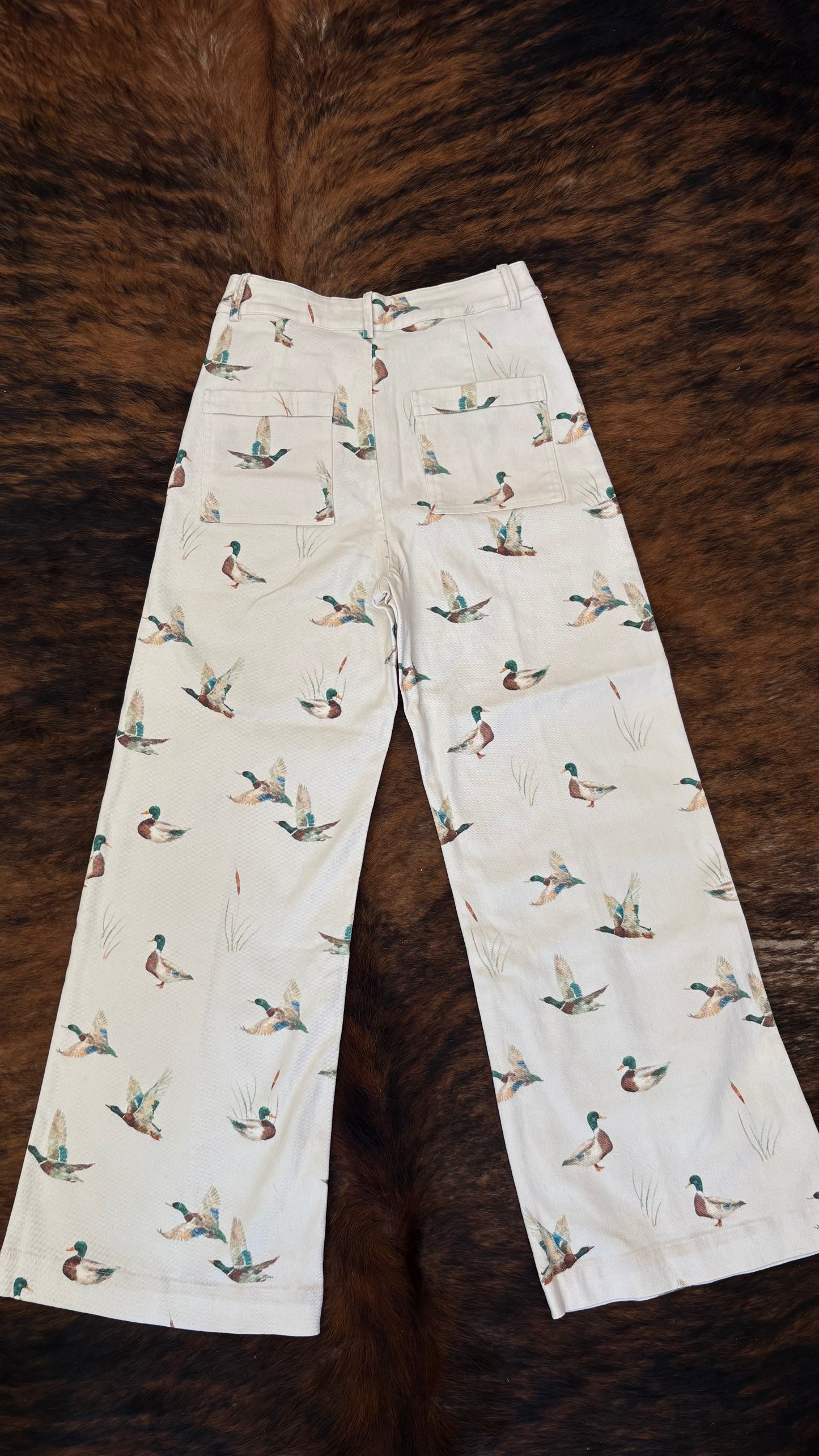 Feathered Creek – Stretch Wide Leg Duck Jeans