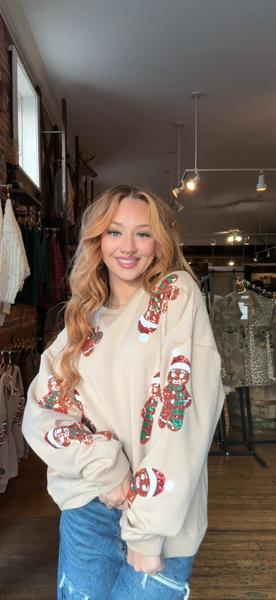 Gingerbread Lane - Tan Sweater