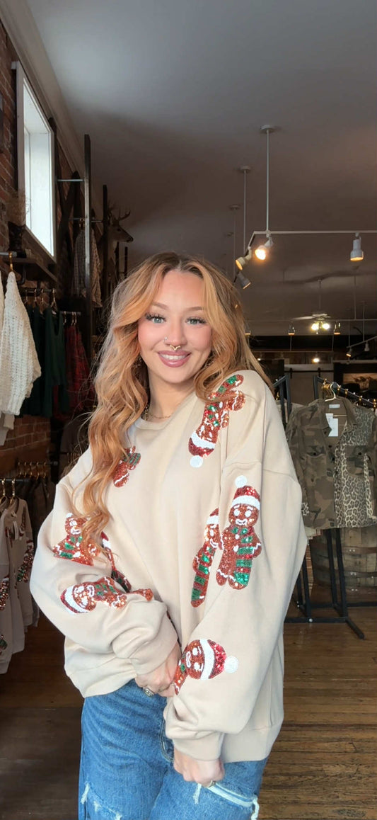 Gingerbread Lane - Tan Sweater