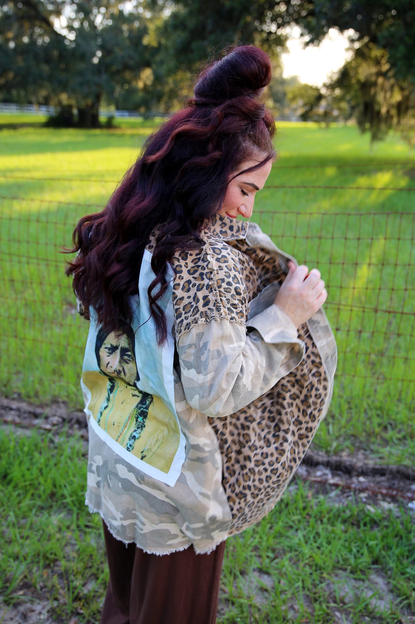 Legends of the West – Camo-Cheetah Patch Shacket