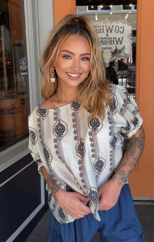 Fern & Thread - Navy Top