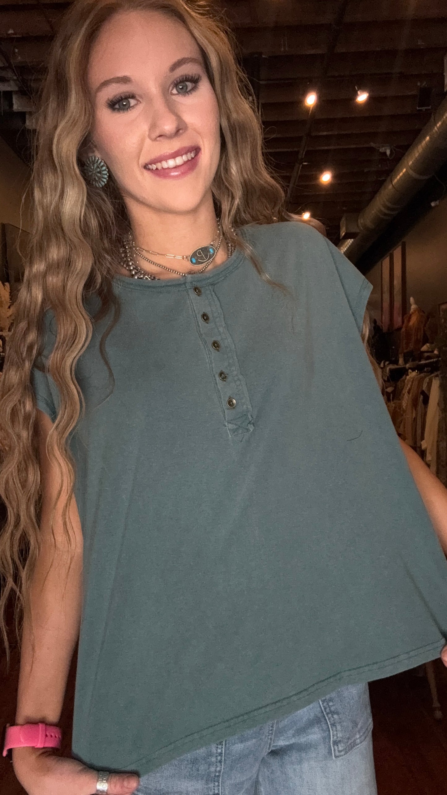 Salt & Shadow – Dark Teal Muscle Tee