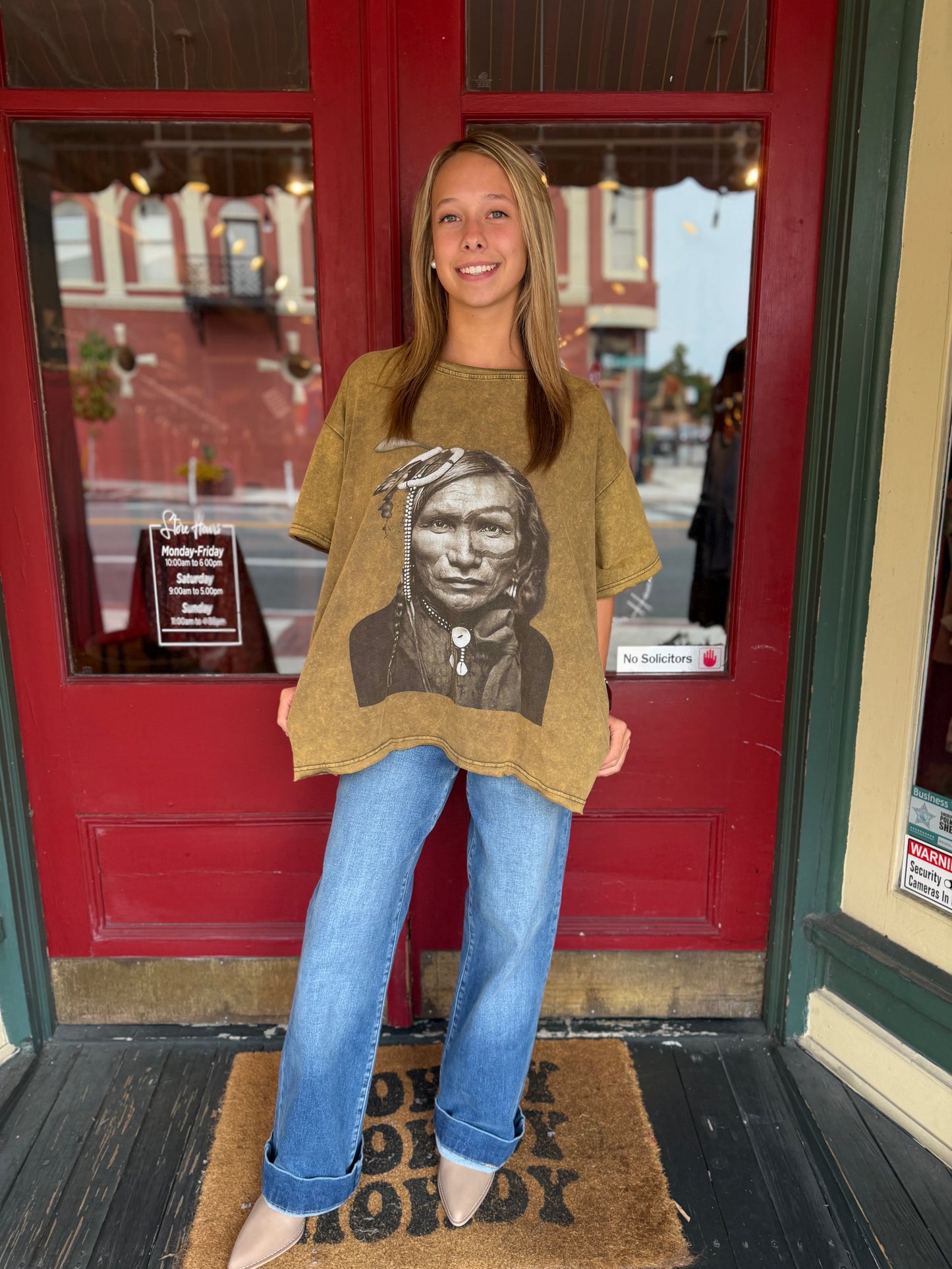 Painted Spirit – Native Olive Pocket Tee