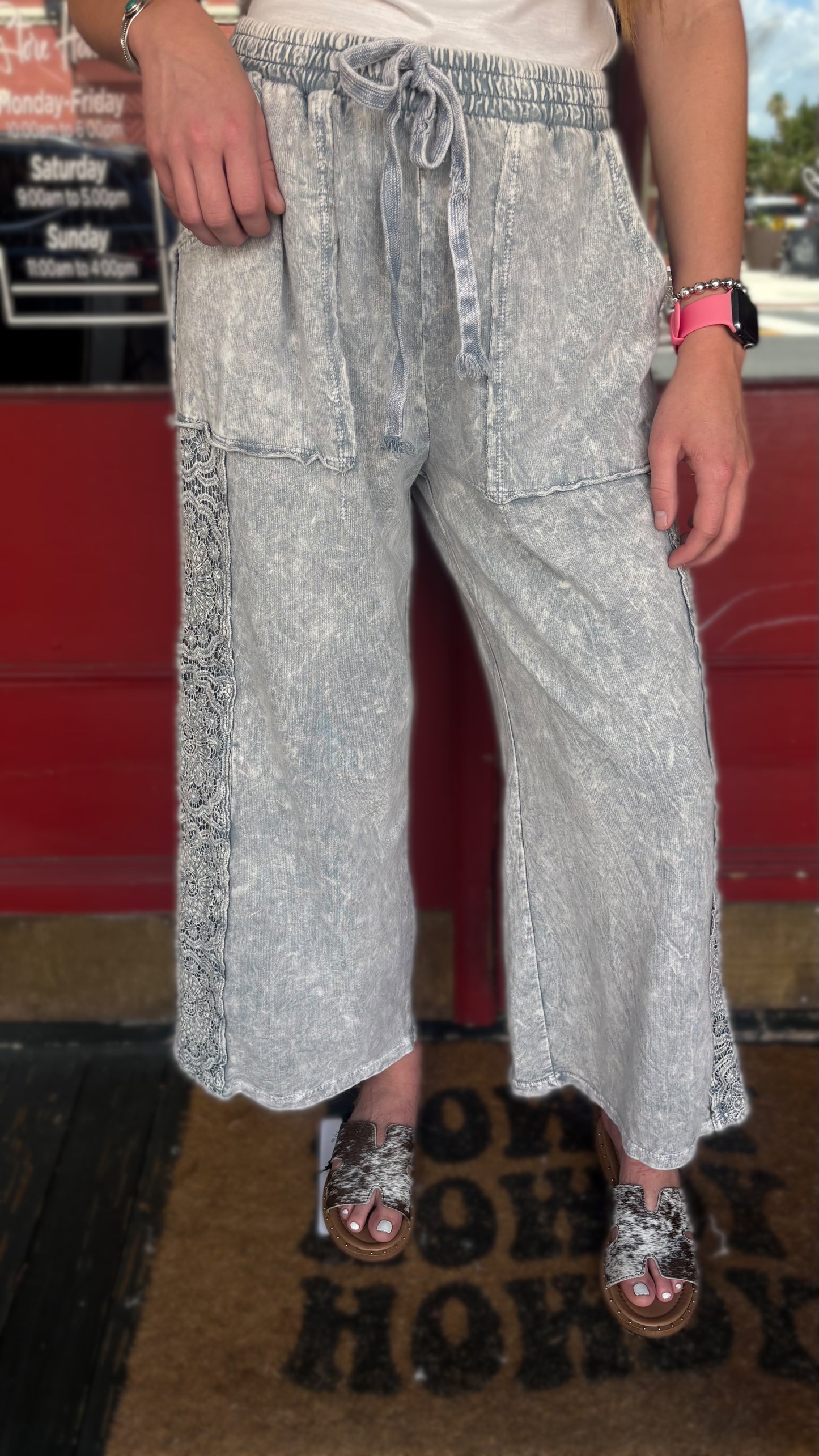 Moon Valley –Silver Wide Leg Pants