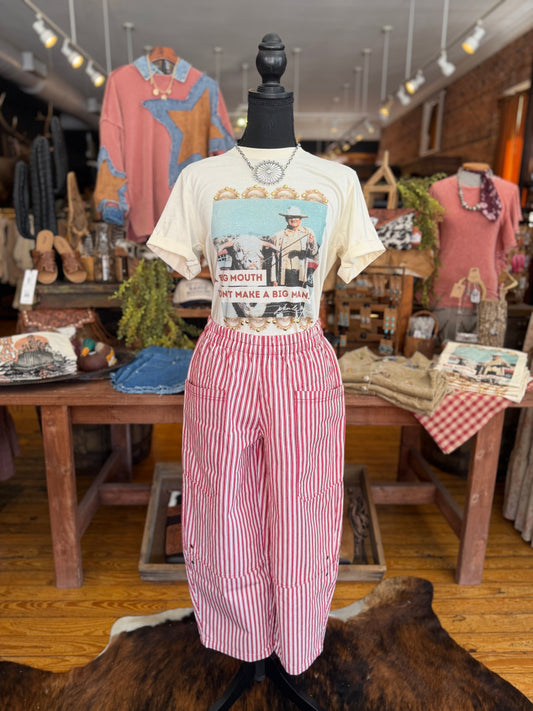 Roper’s Red – Striped Wide Leg Pants