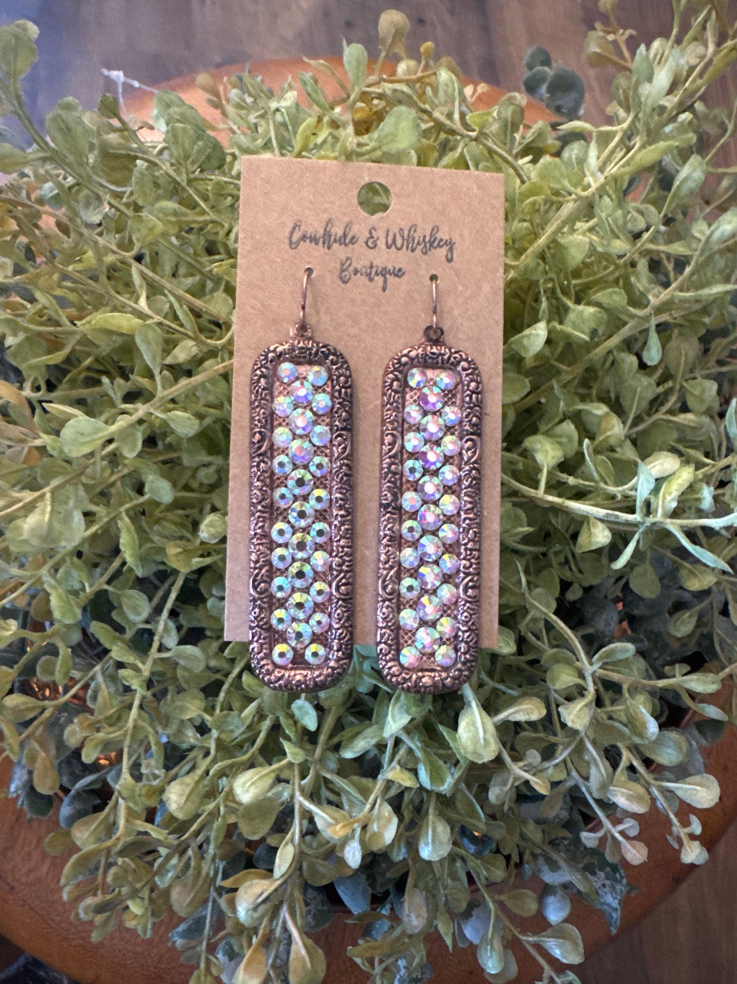 Copper AB Bars - Earrings