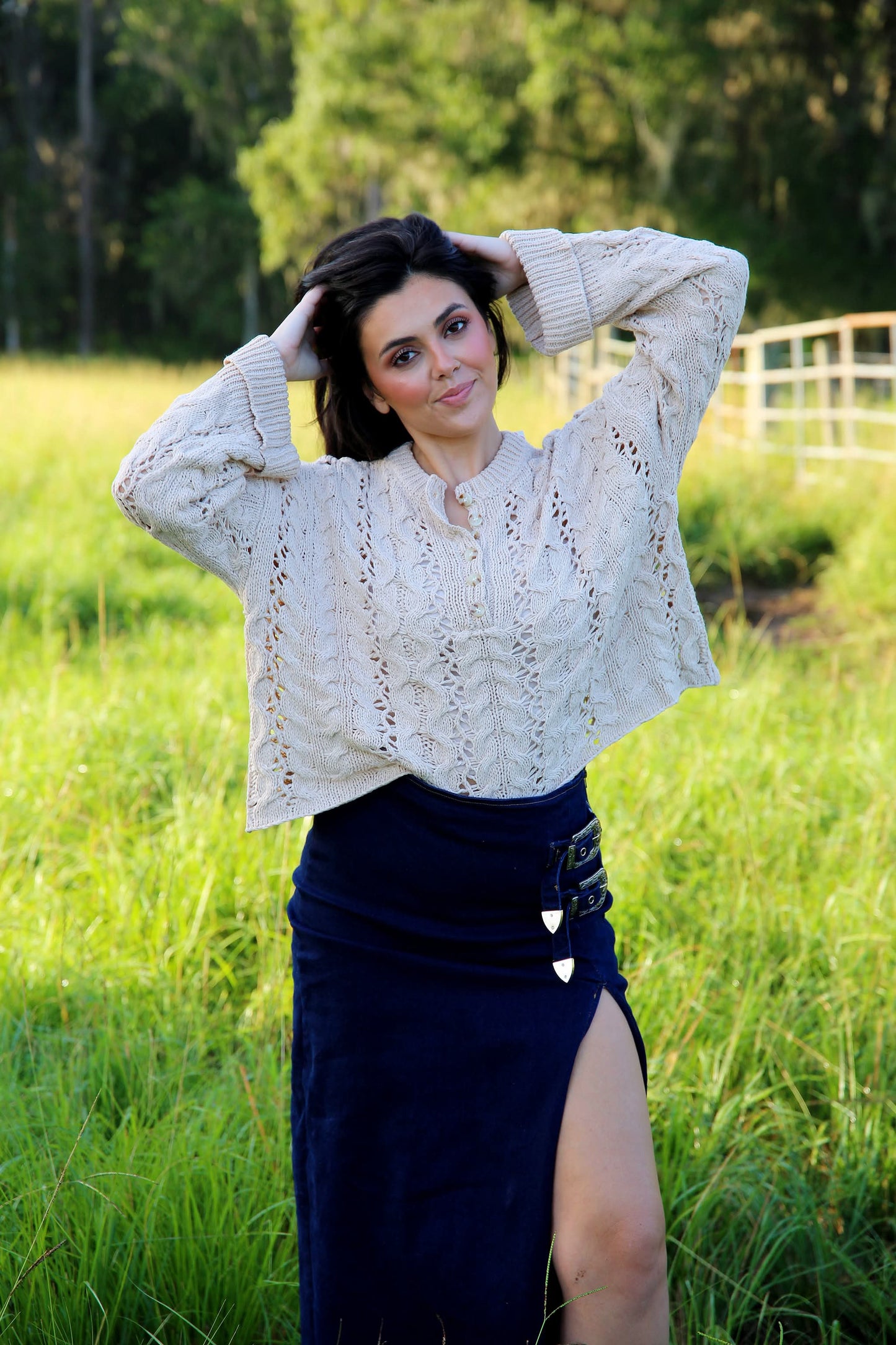 Woven Gentle – Oat Bell Sleeve Sweater