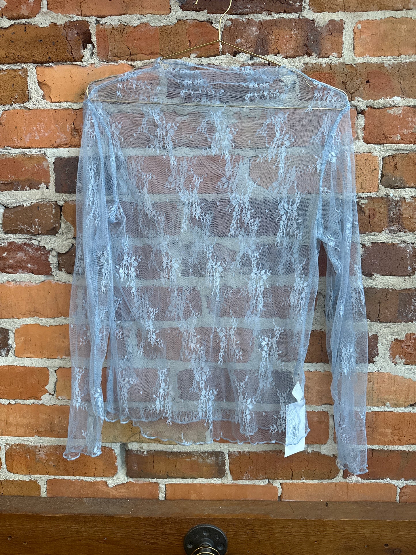 Flying Floral Mesh - Light blue