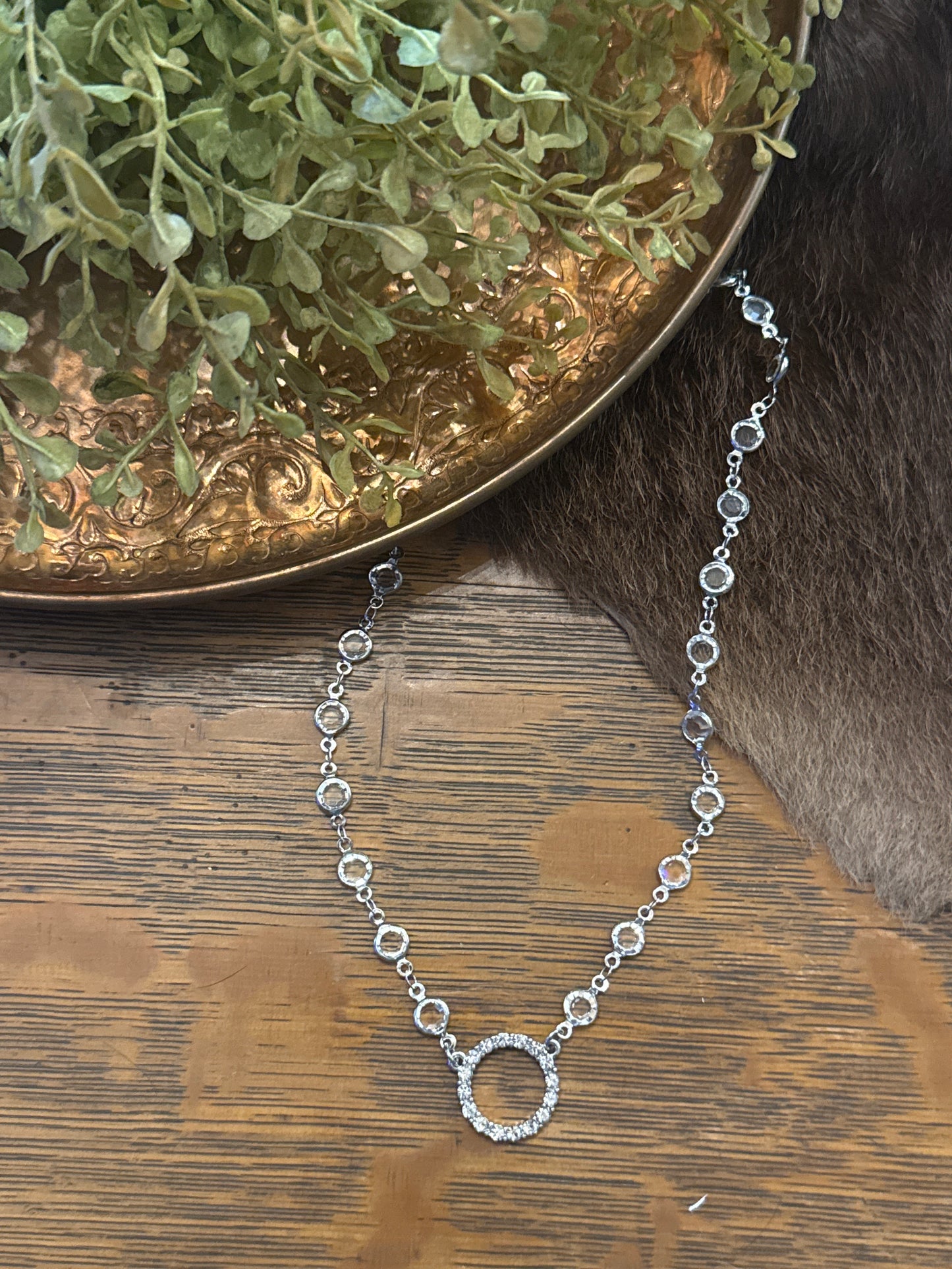 Looking Glass Charm - Silver Necklace