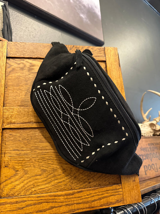 Boot Stitch Bum Bag - Black