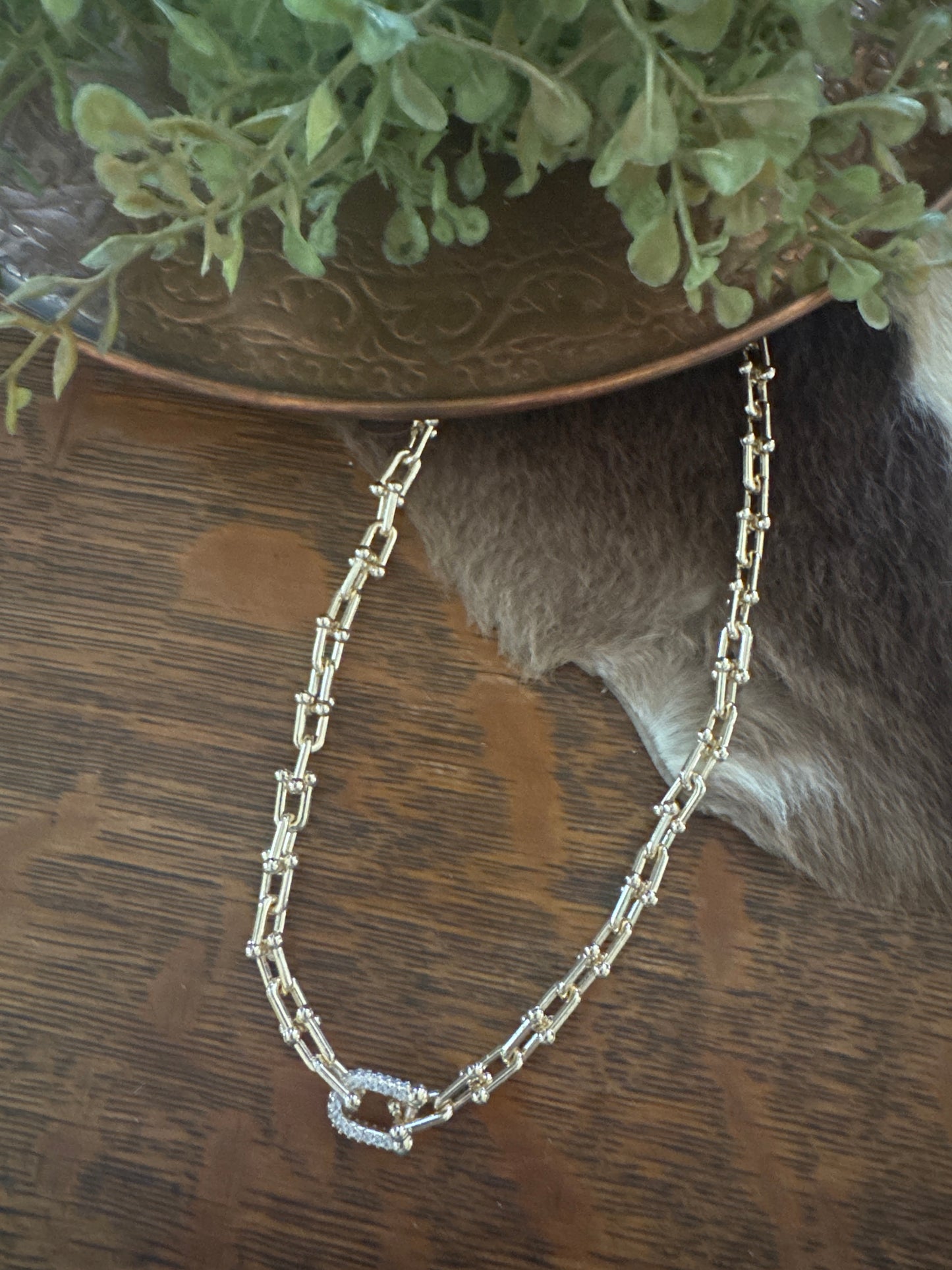 Bling Shackle Buckle - Necklace