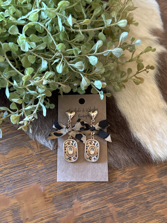 Cheetah Hat - Earrings