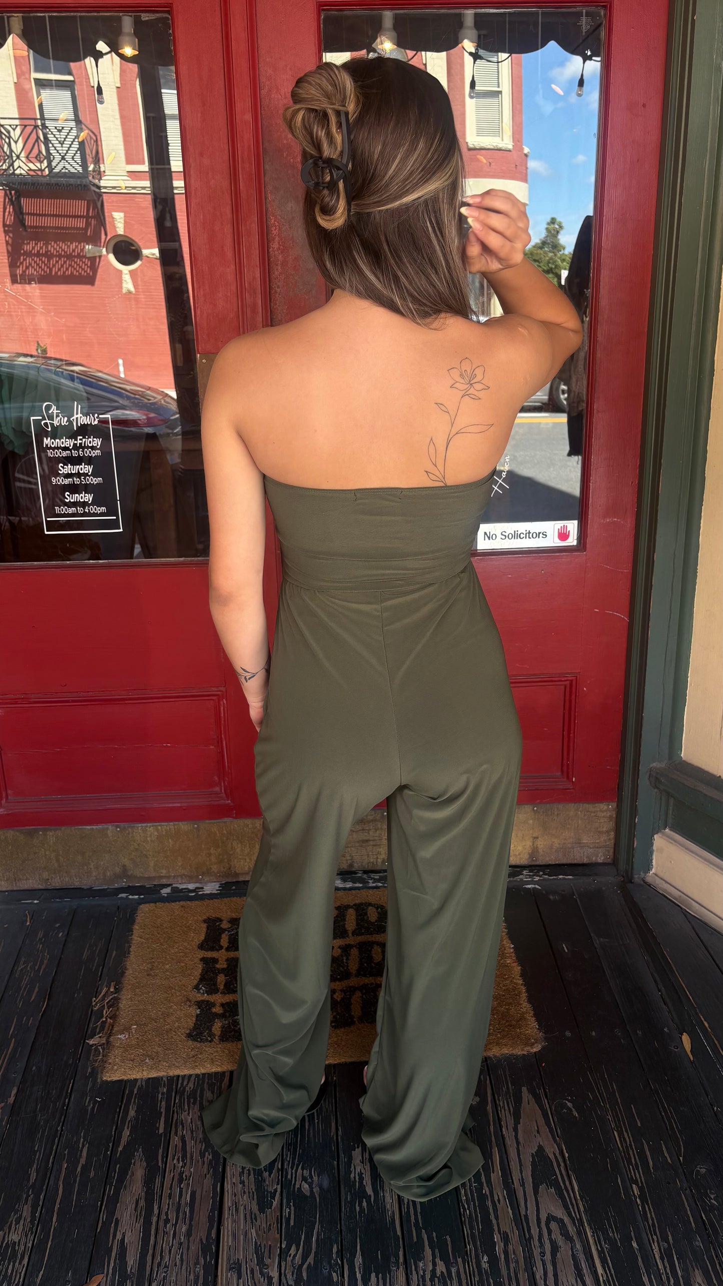 Olive Luxe Jumpsuit – Wide Leg Jumpsuit