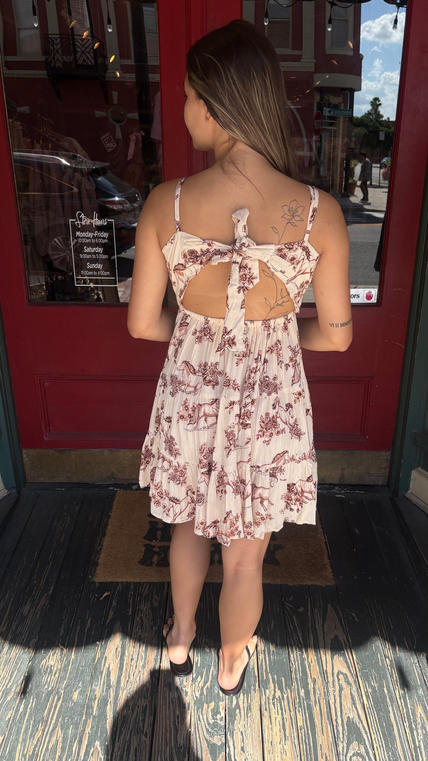 Ivory Trails – Horse Mini Dress