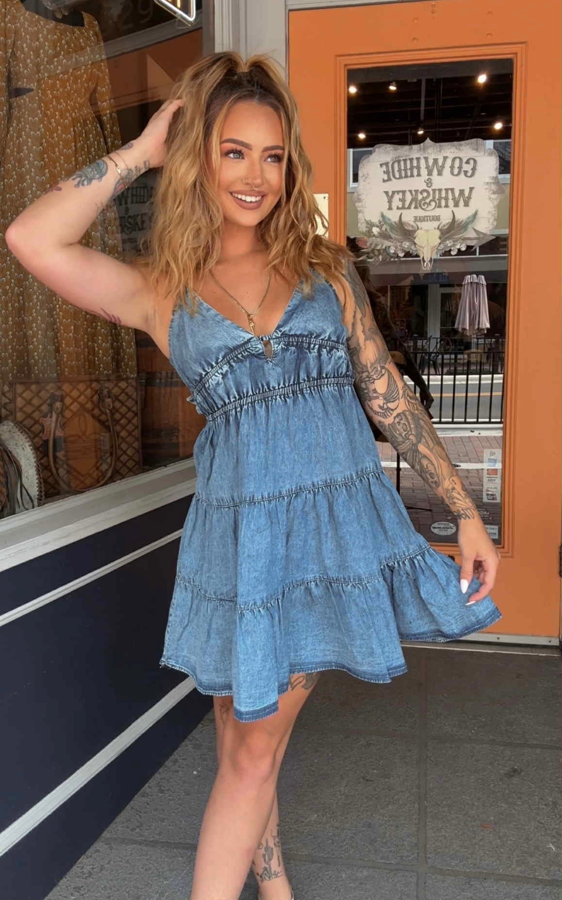 Indigo Revival - Denim Acid Wash Dress