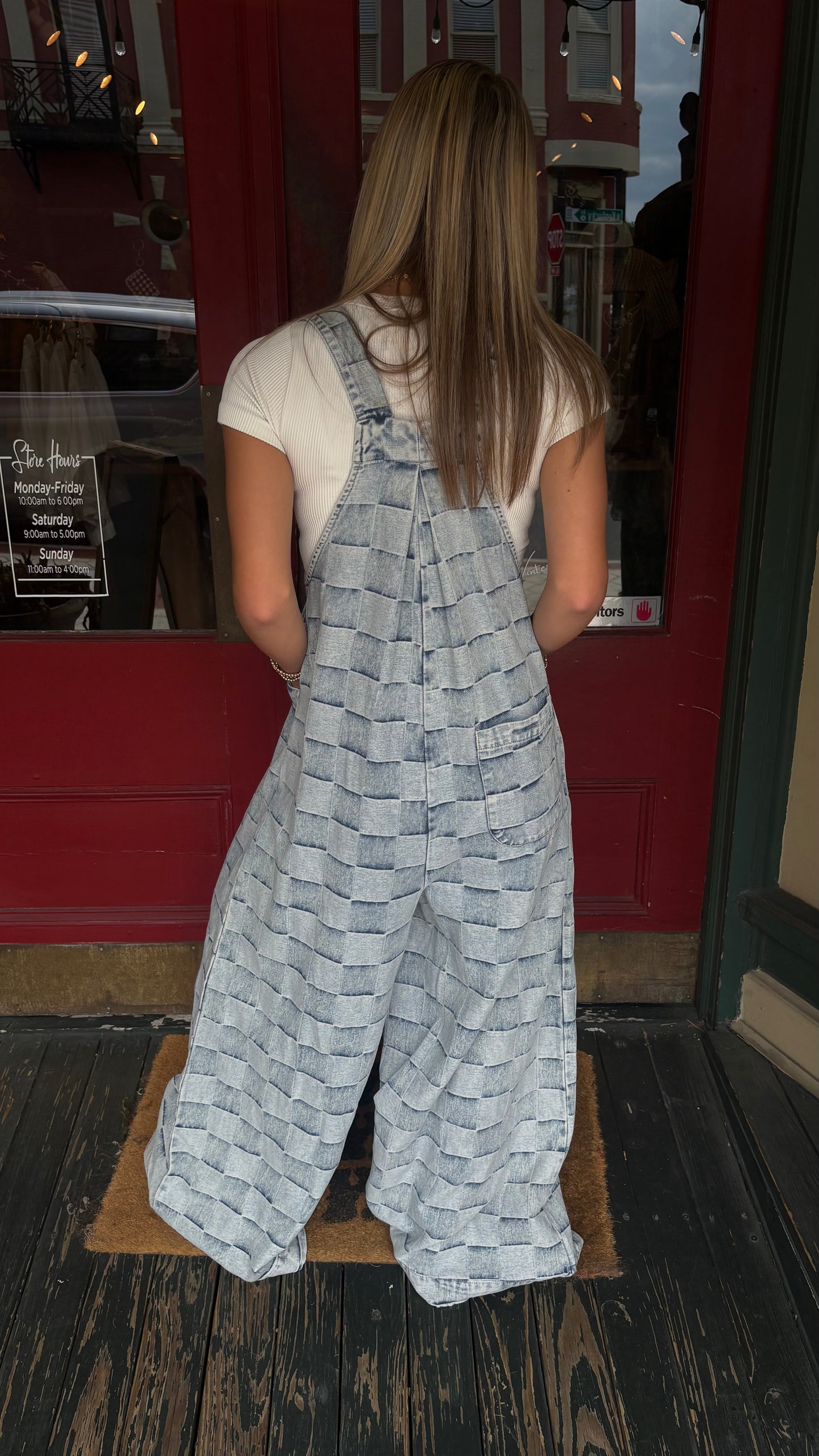 Vintage Check – Checkered Wide Leg Overalls