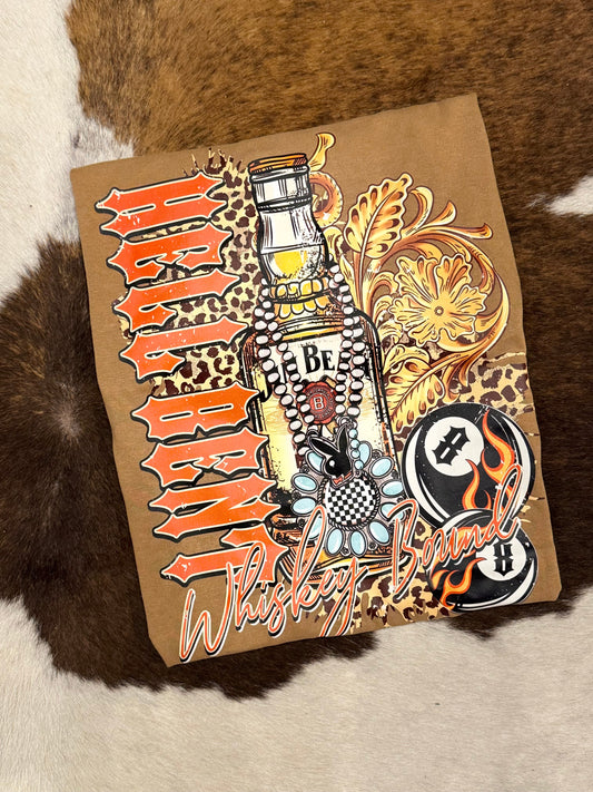Whiskey Bent & Hell Bound - Camel Graphic Tee