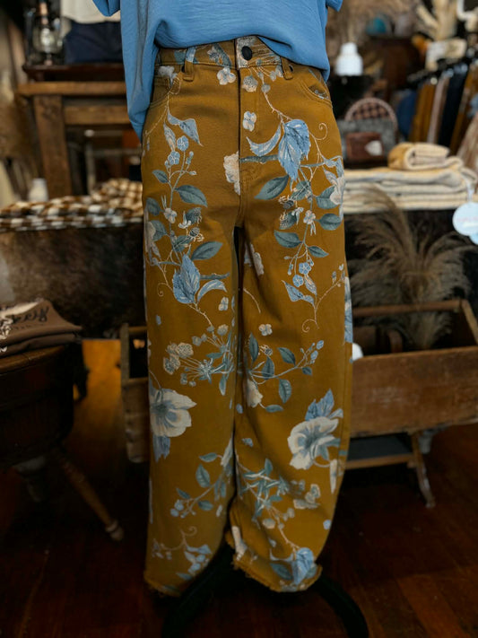 Sunny Thistle – Mustard Wide Leg