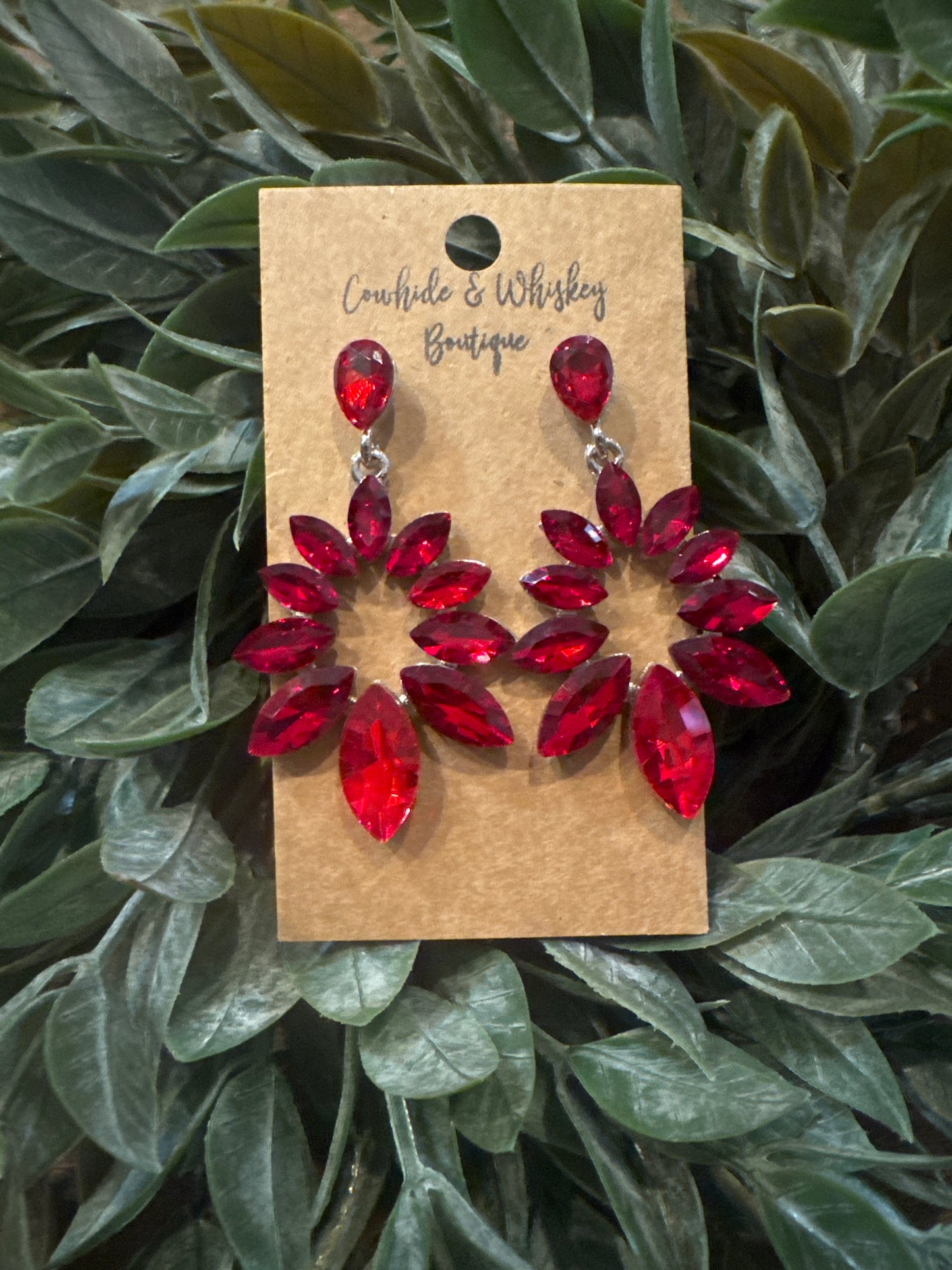 Red Ice Spike - Earrings