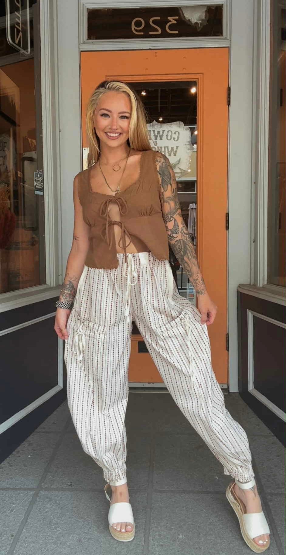 Cross Stitch - Boho Drawstring Pants