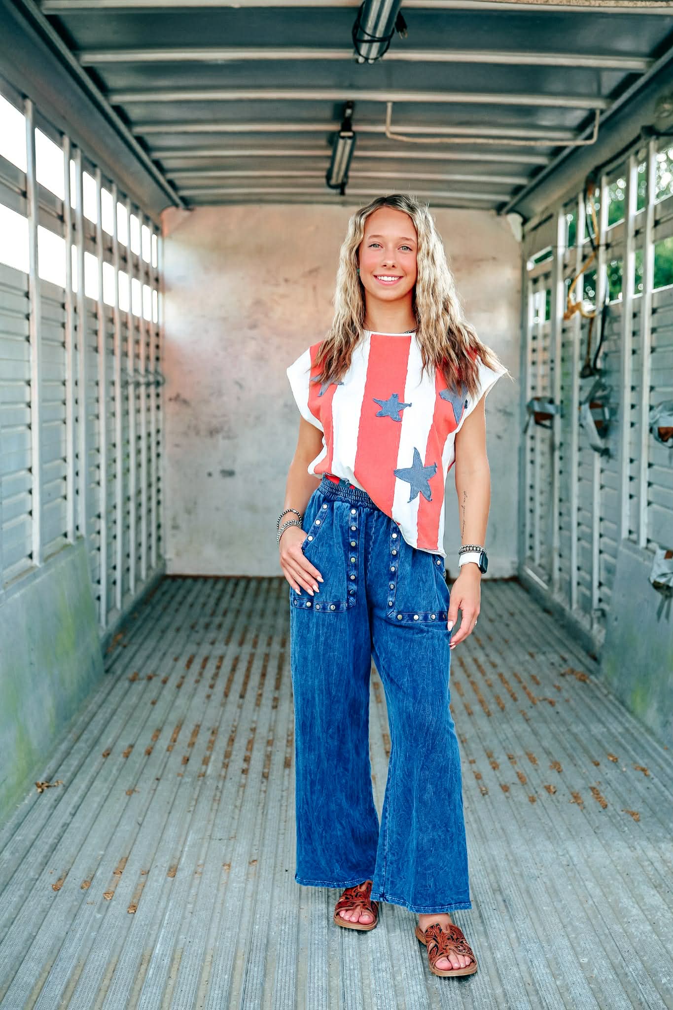 USA Babe – Striped Tee