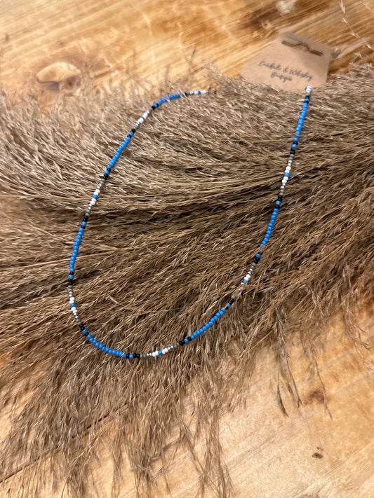 Black & Blue - Choker Necklace