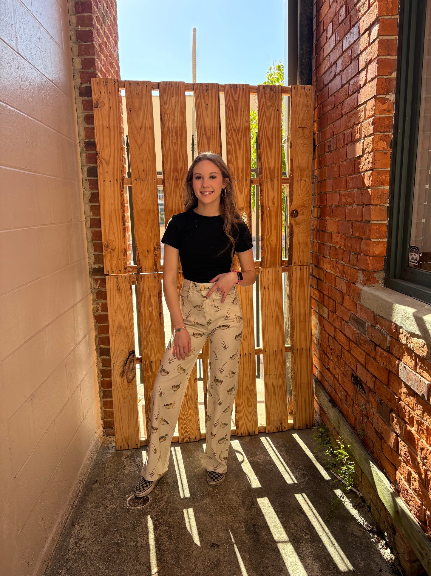 Ranch Water Duck- High Rise Straight Jeans