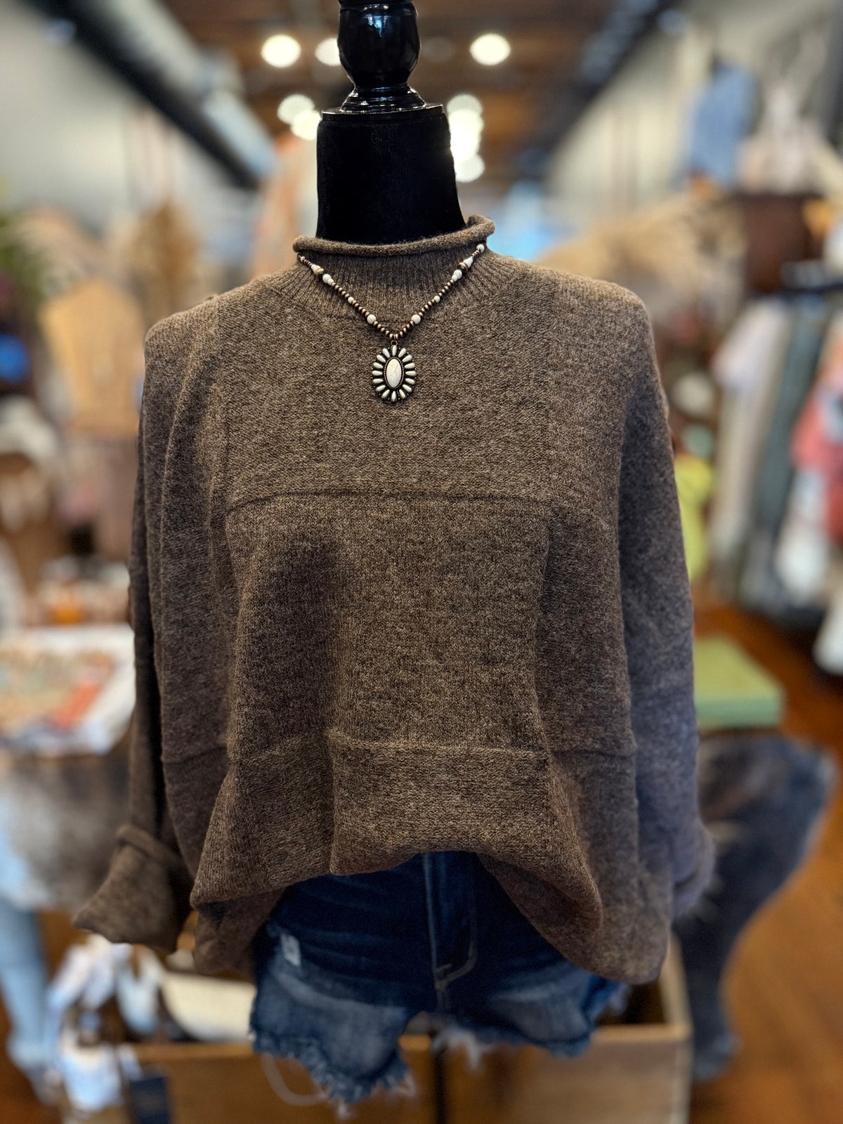 Timber Check – Brown Checkered Sweater