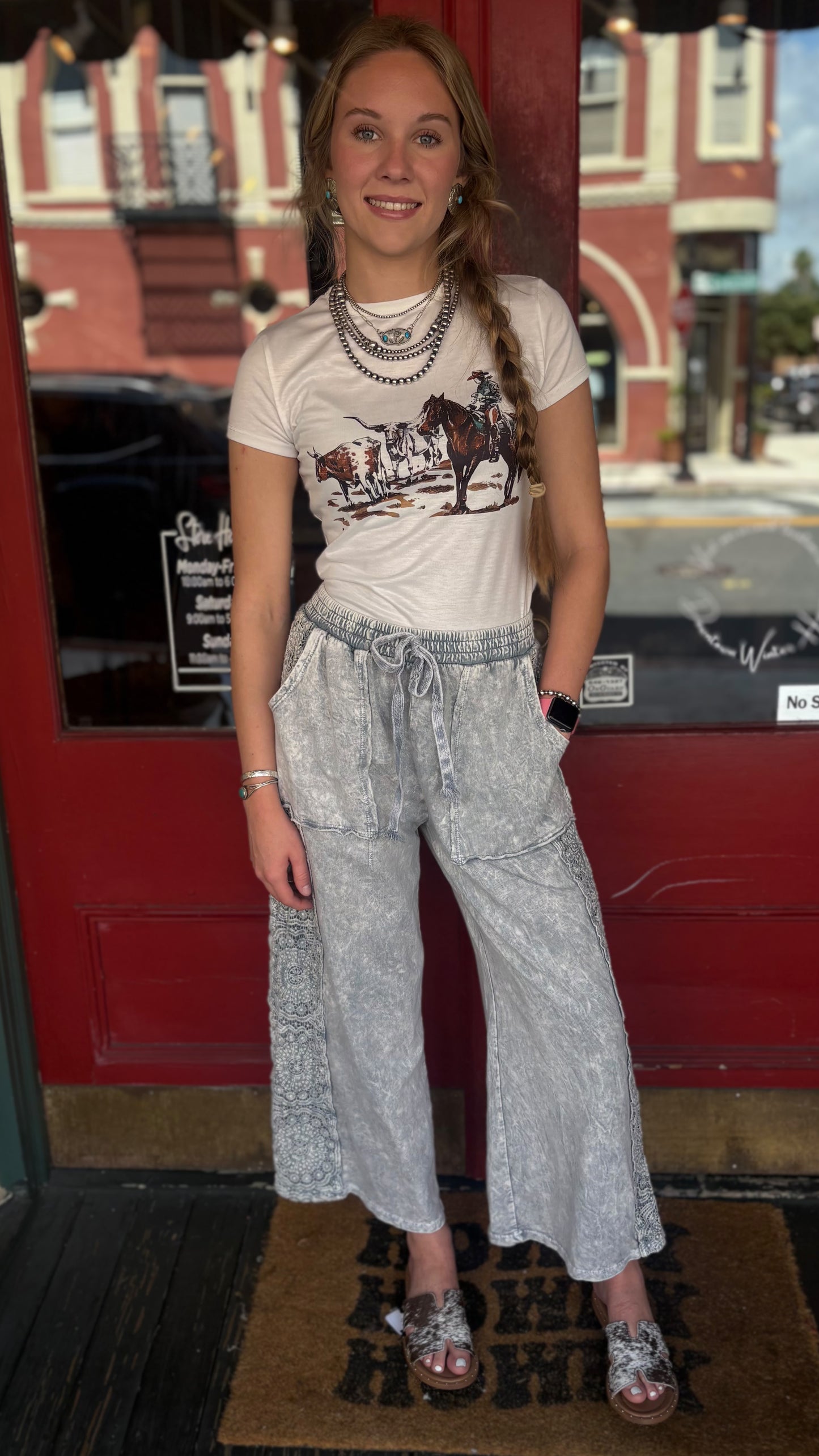 Moon Valley –Silver Wide Leg Pants
