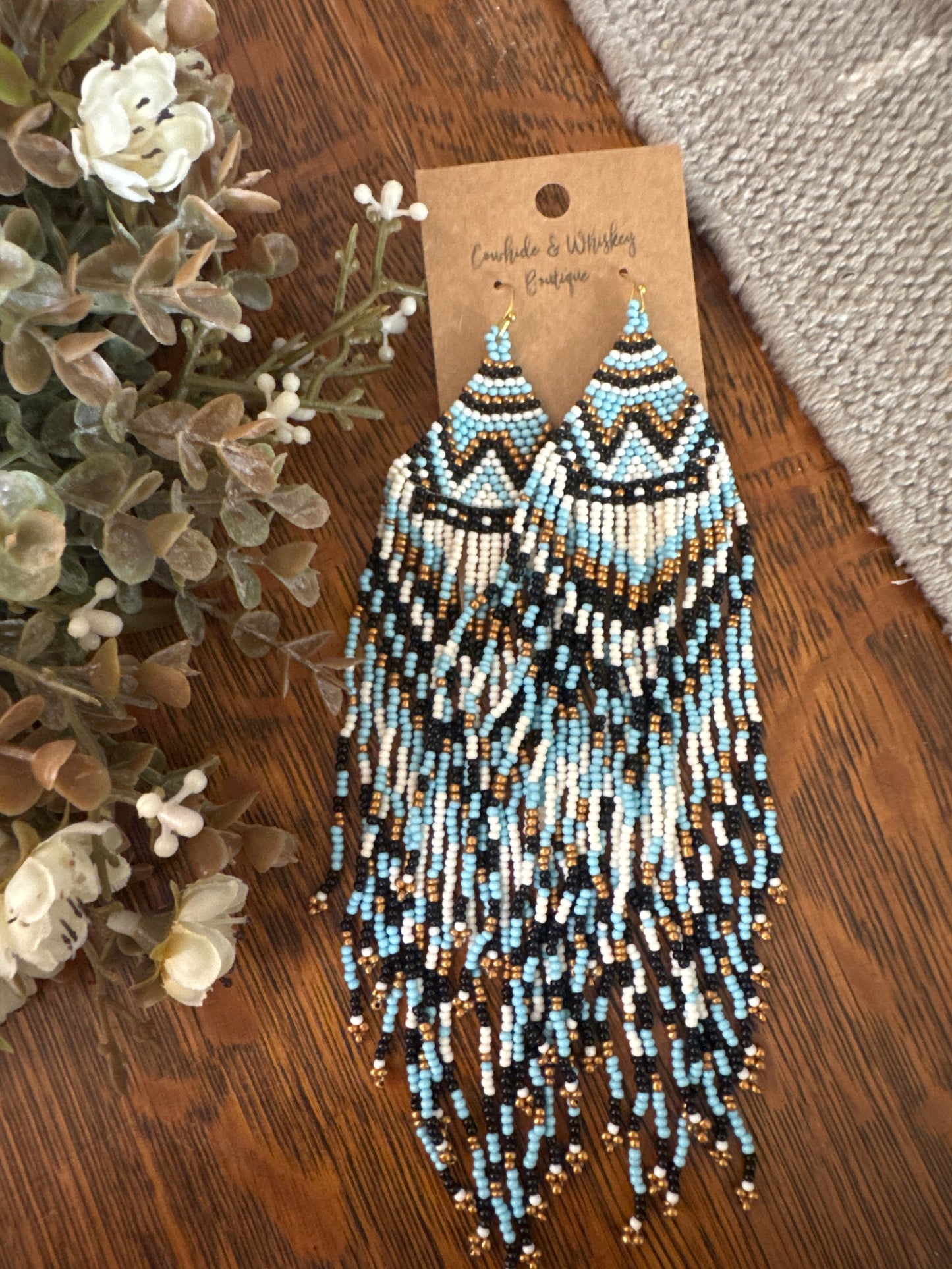 Golden Sky - Seed Bead Earrings