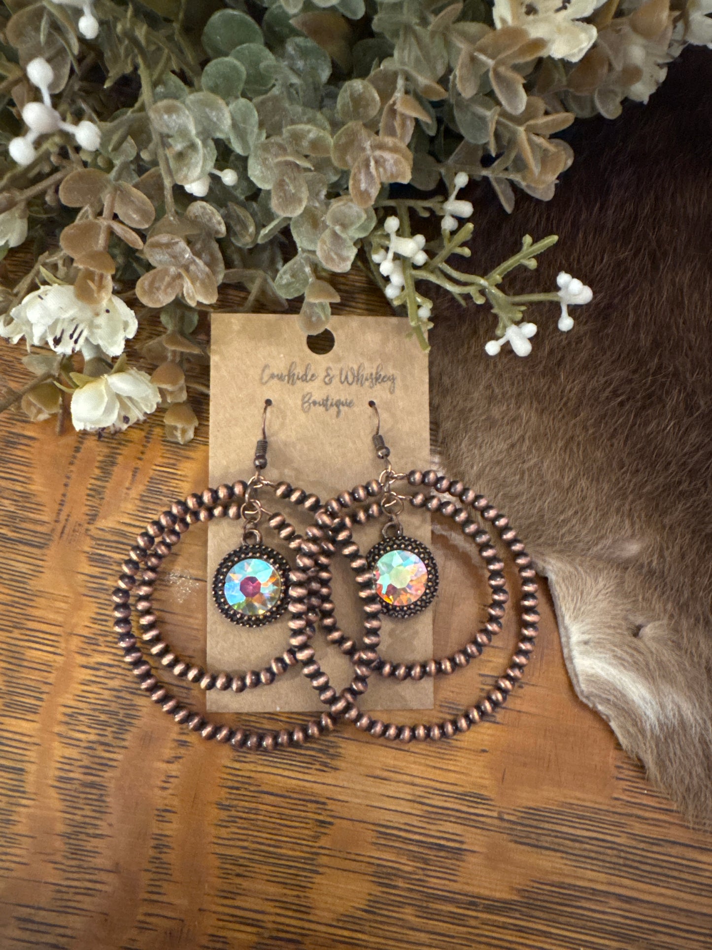 Copper Ripple - Earrings