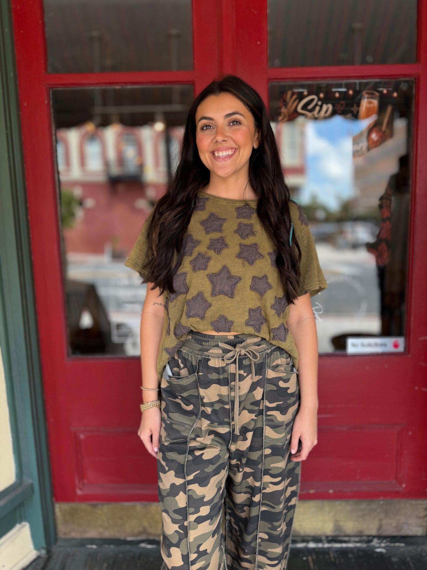 Primitive Star – Olive Mineral Wash Top