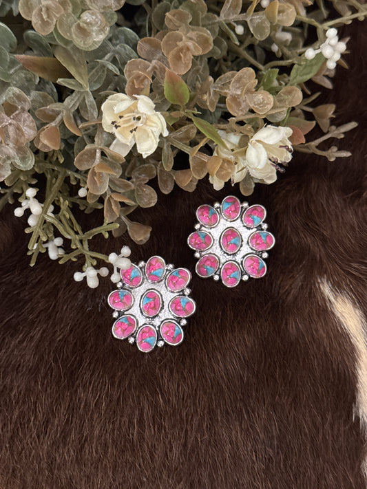 Fool’s Cluster - Pink Earrings