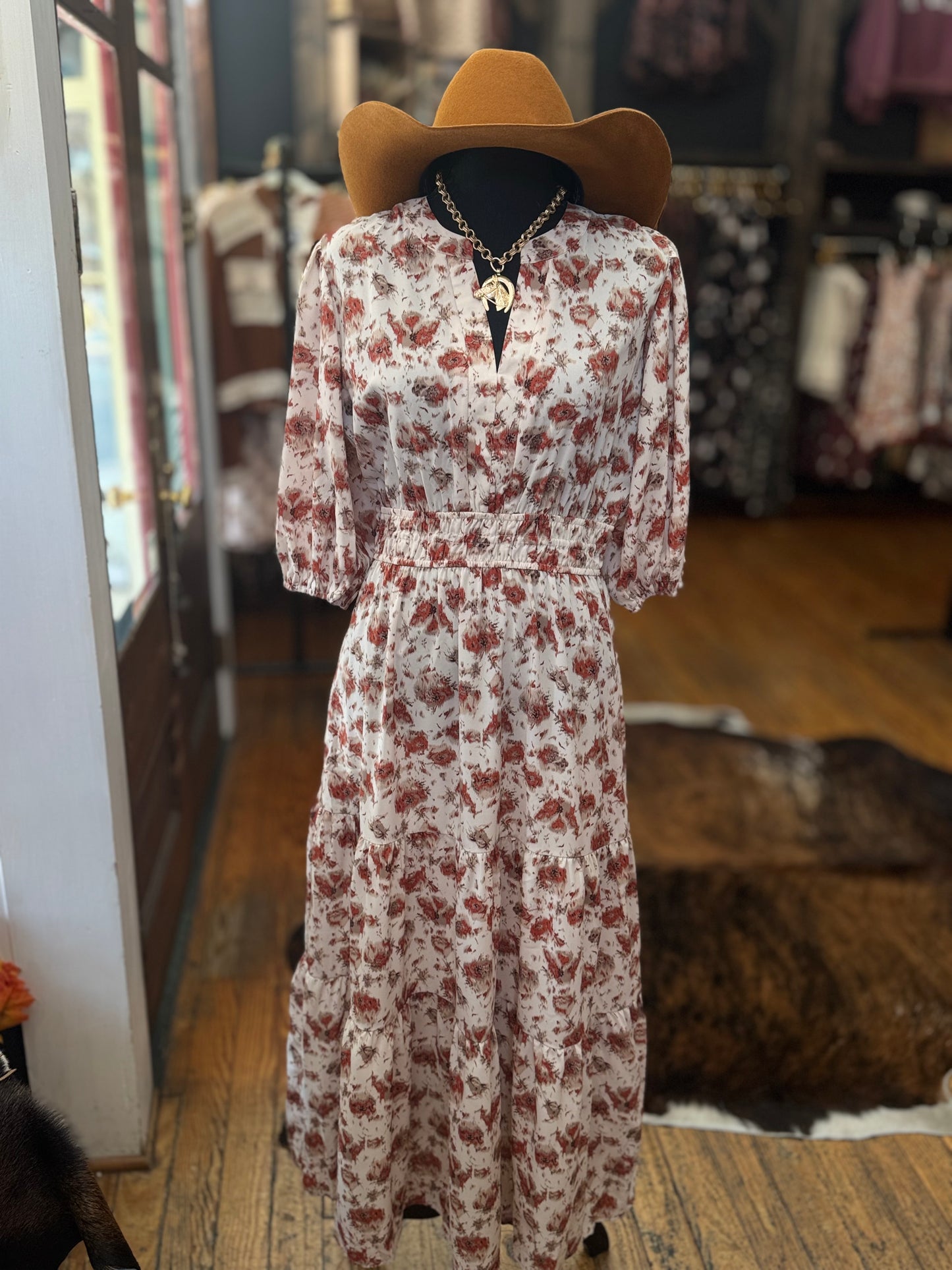 Cottage Romance – Cream Maxi Dress