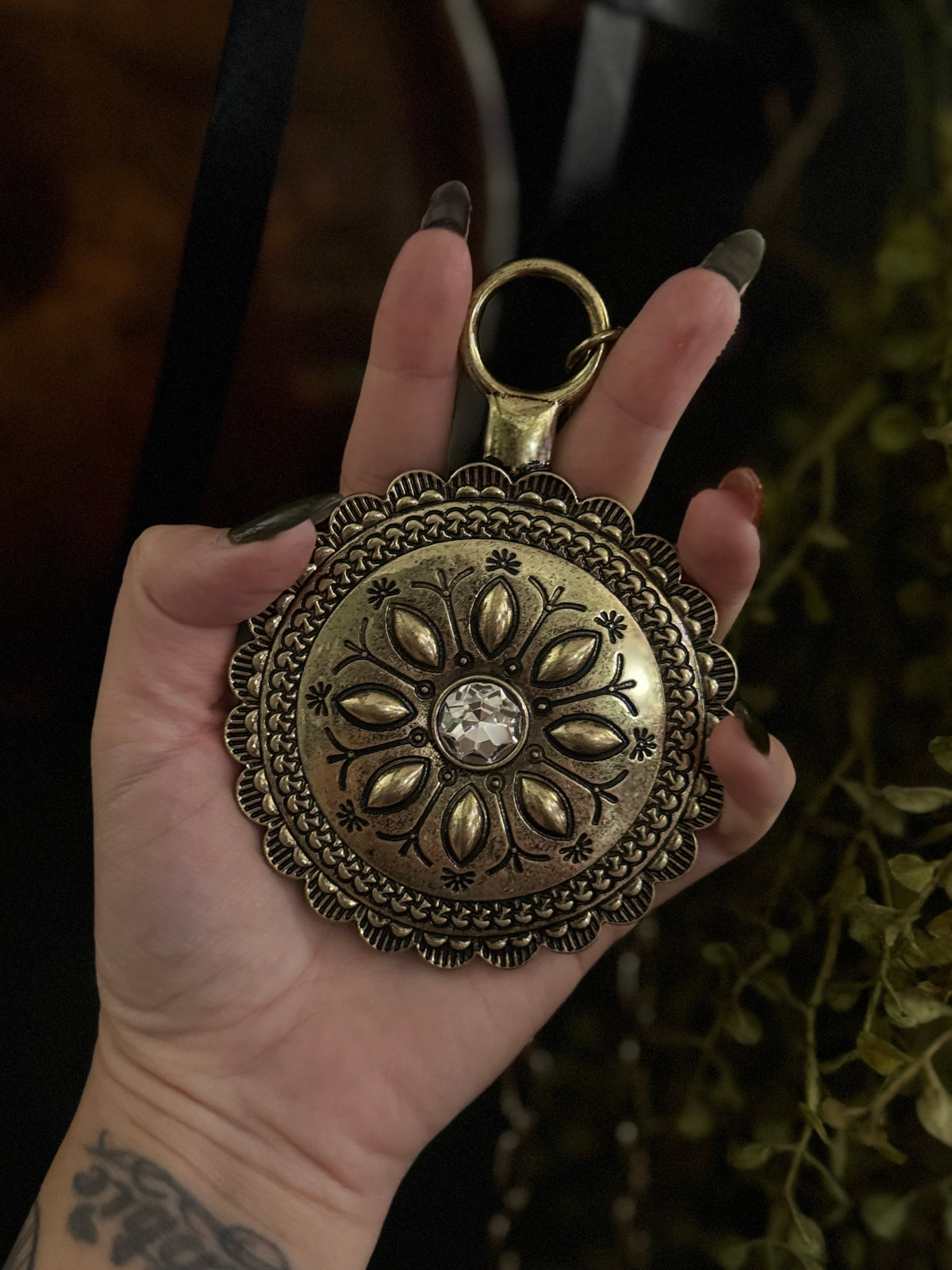 Western Medallion - Brass Necklace