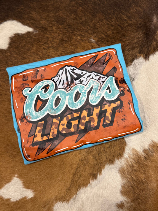 Leopard Coors Light - Blue Graphic Tee