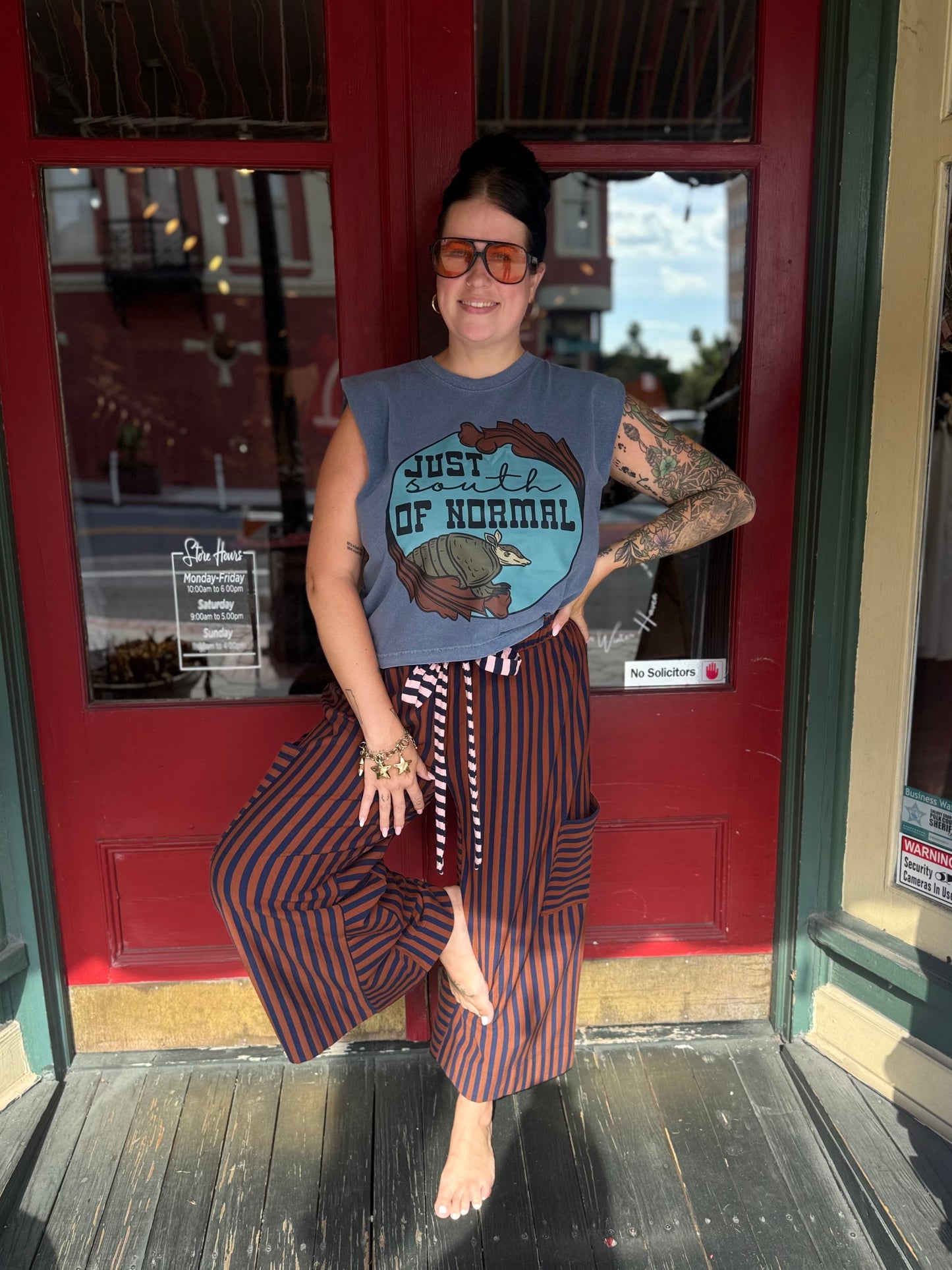 South of Normal – Navy Armadillo Muscle Tee