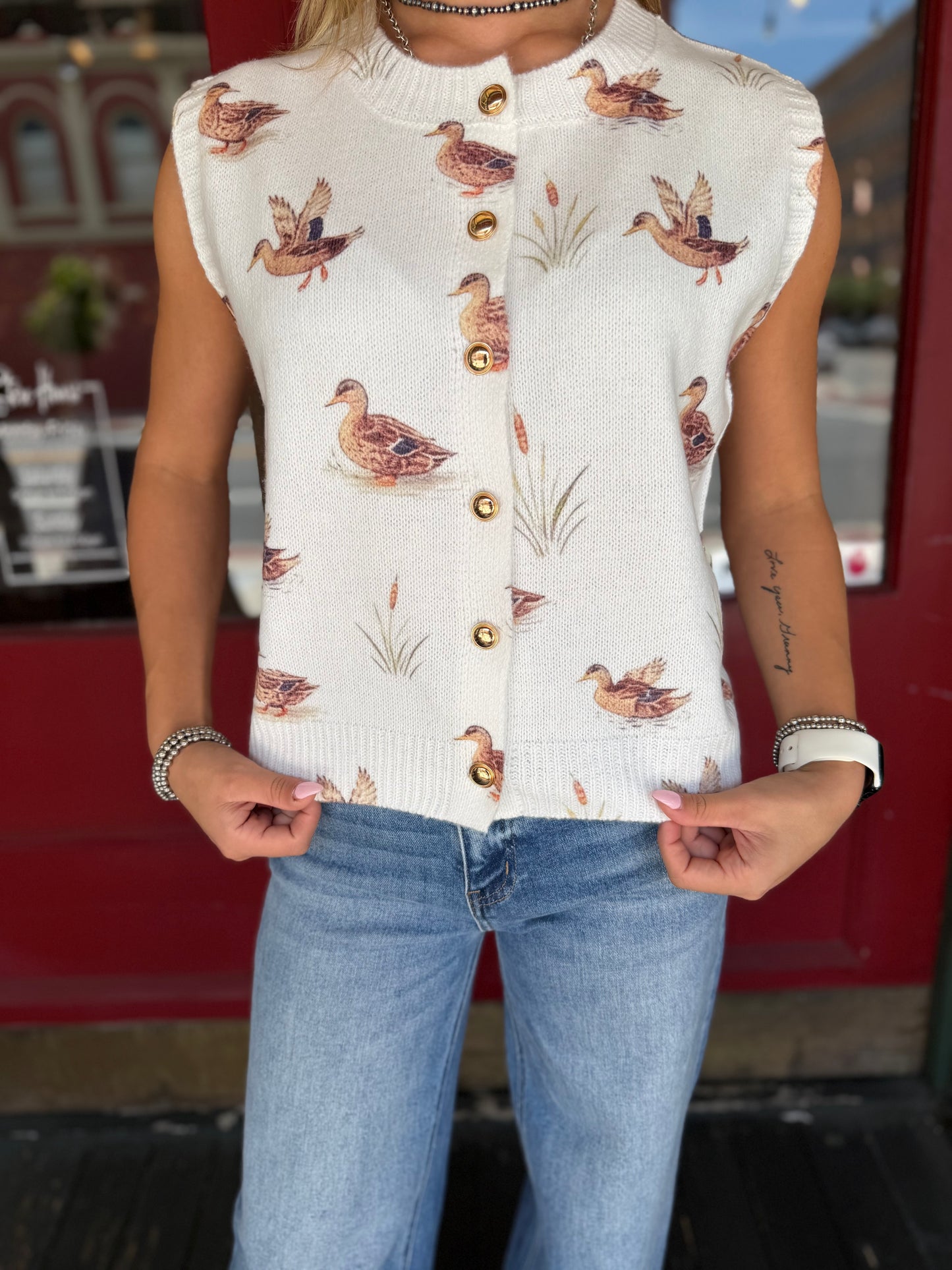 Morning Flight – Ivory Sweater Vest