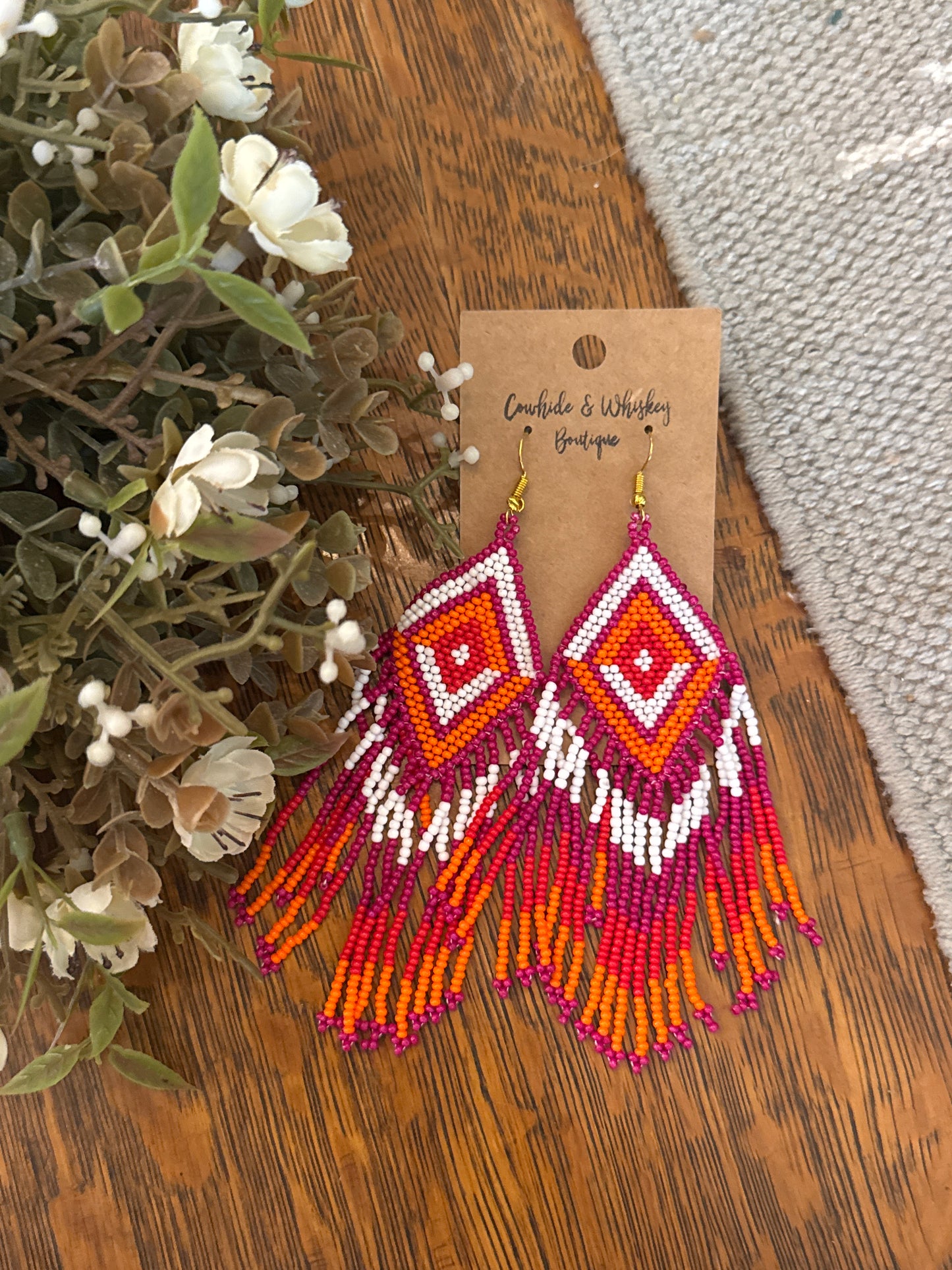 Sunset Punch - Seed Bead Earrings