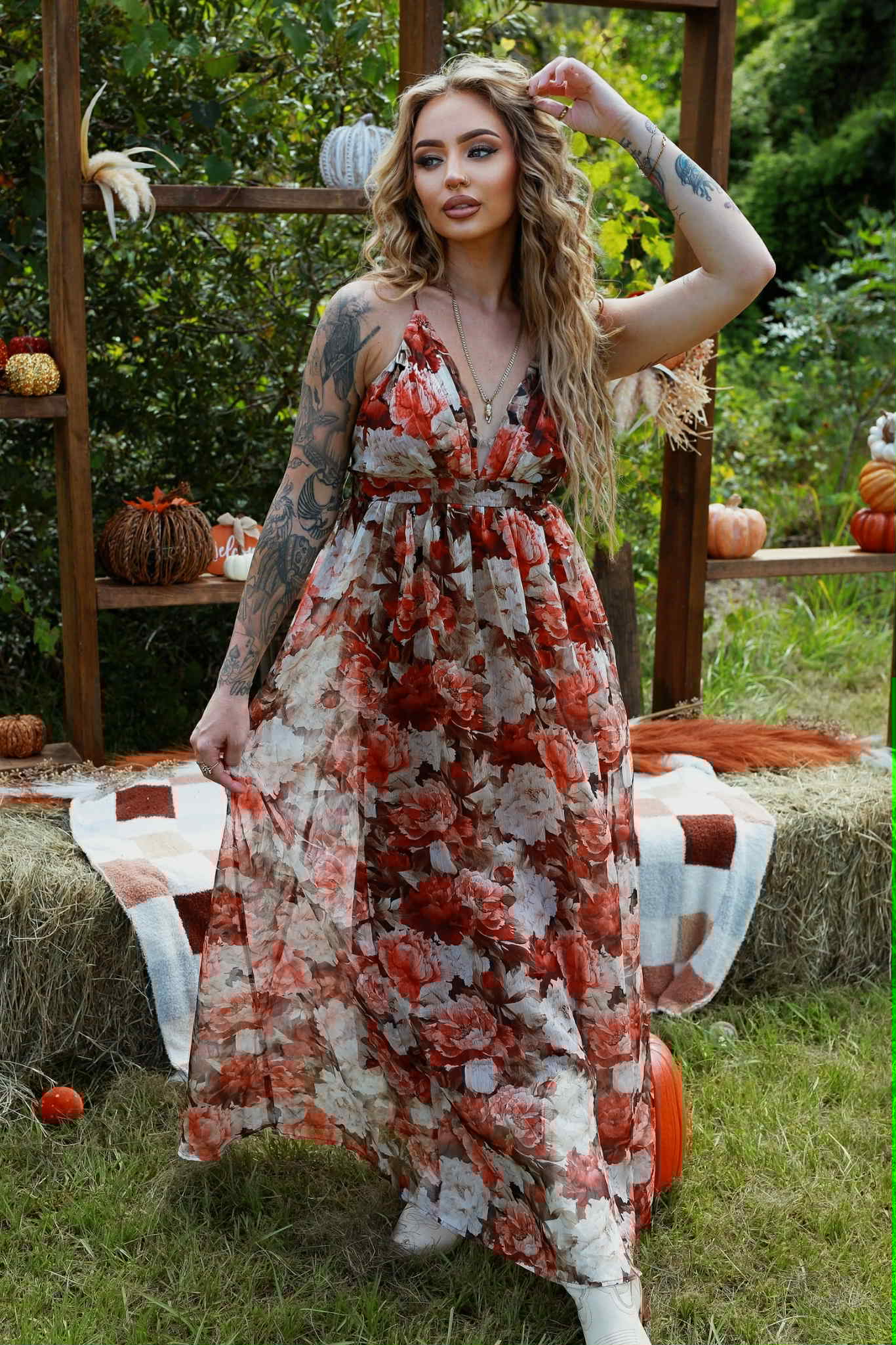 Falling Floral - Maxi Dress