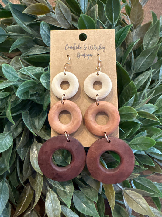Ombre Wood - Earrings
