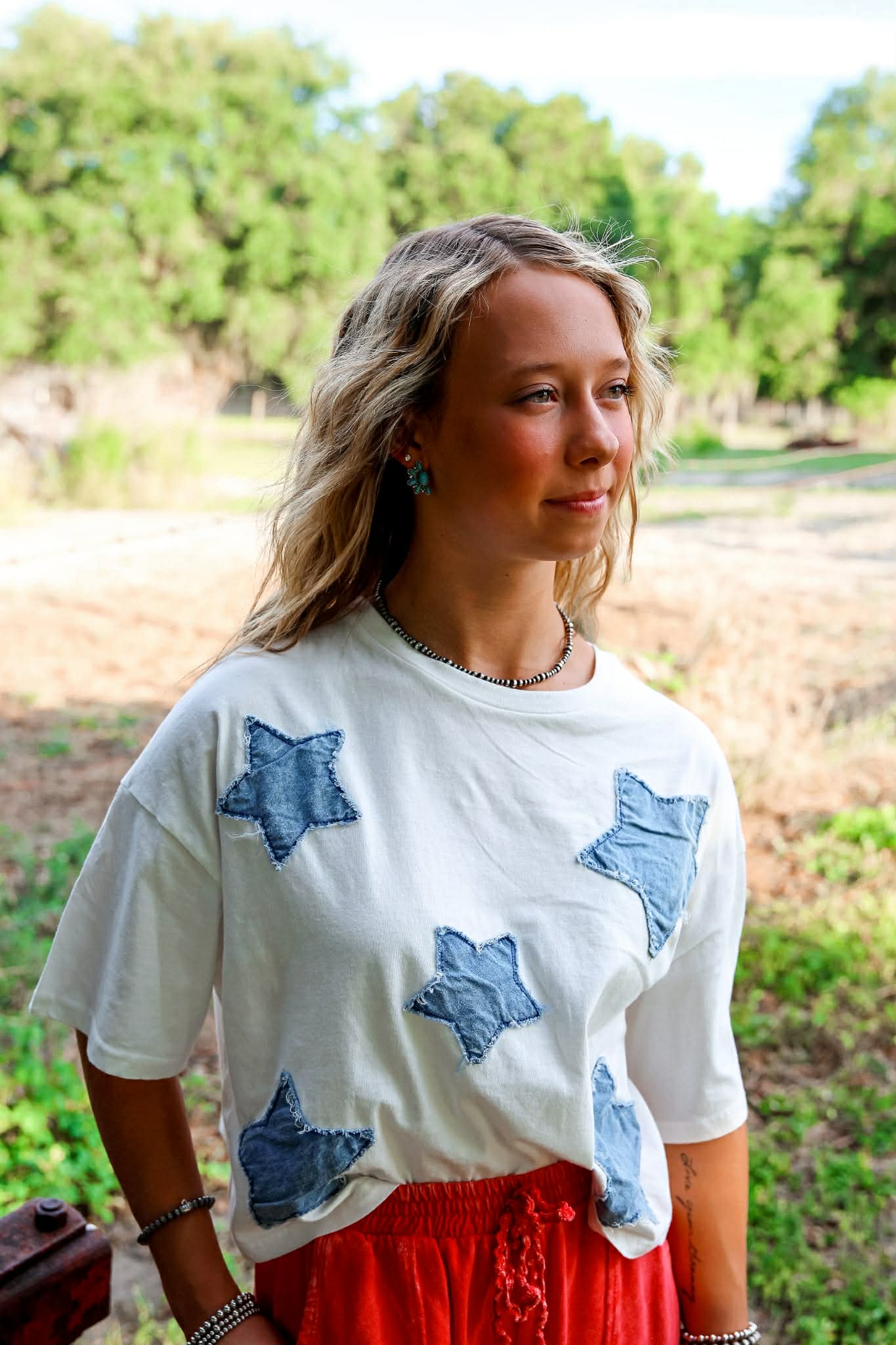 Bomb Pop – White Cropped Tee