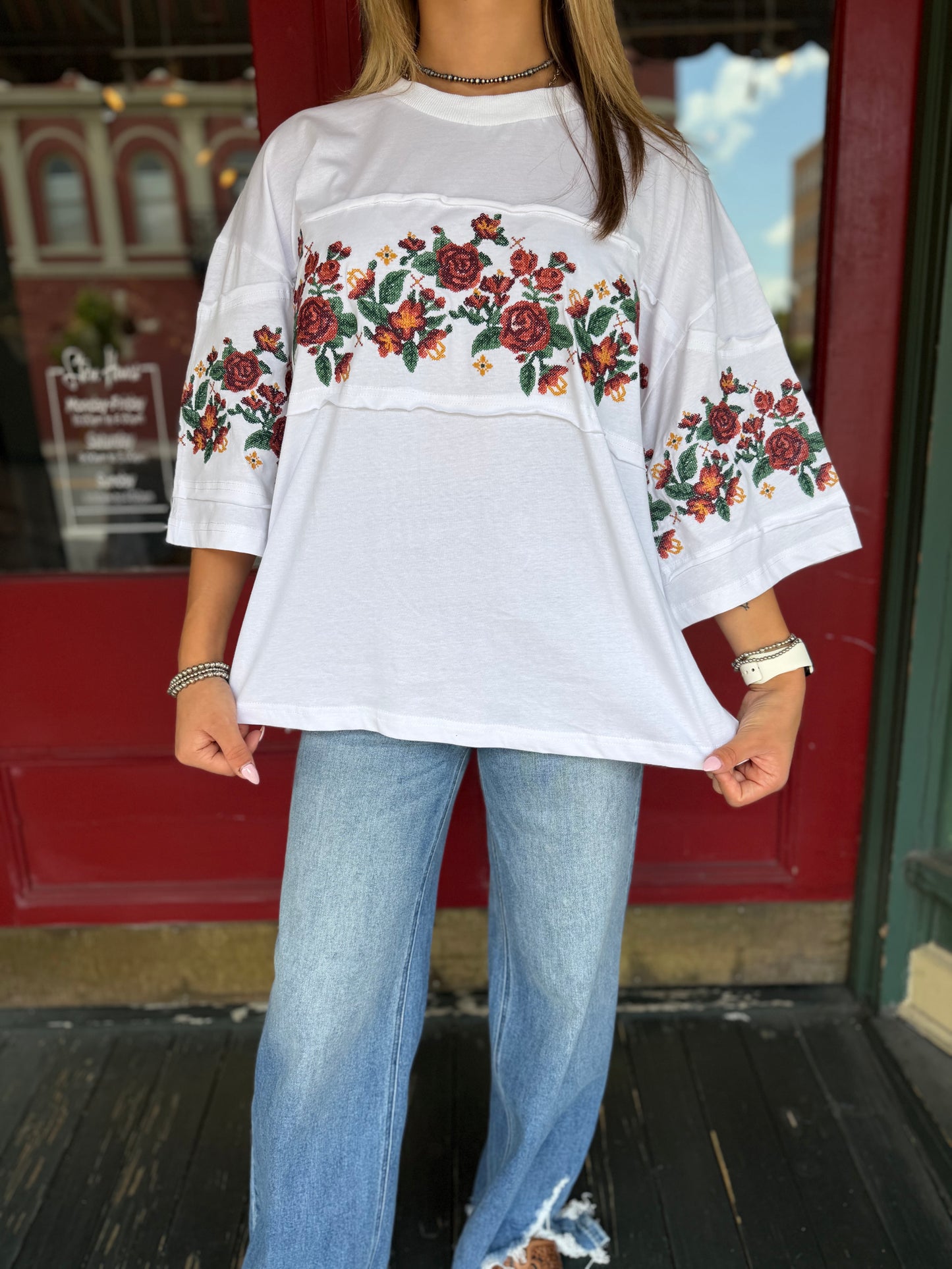 Wildflower Stitch – Embroidered Knit Top