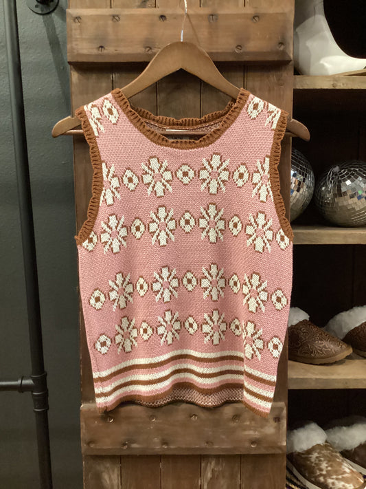Mauve Mirage-Sweater Vest