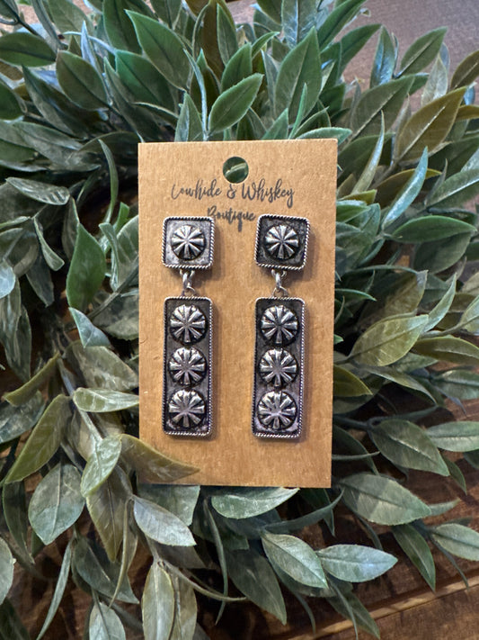 Rectangle Concho - Earrings