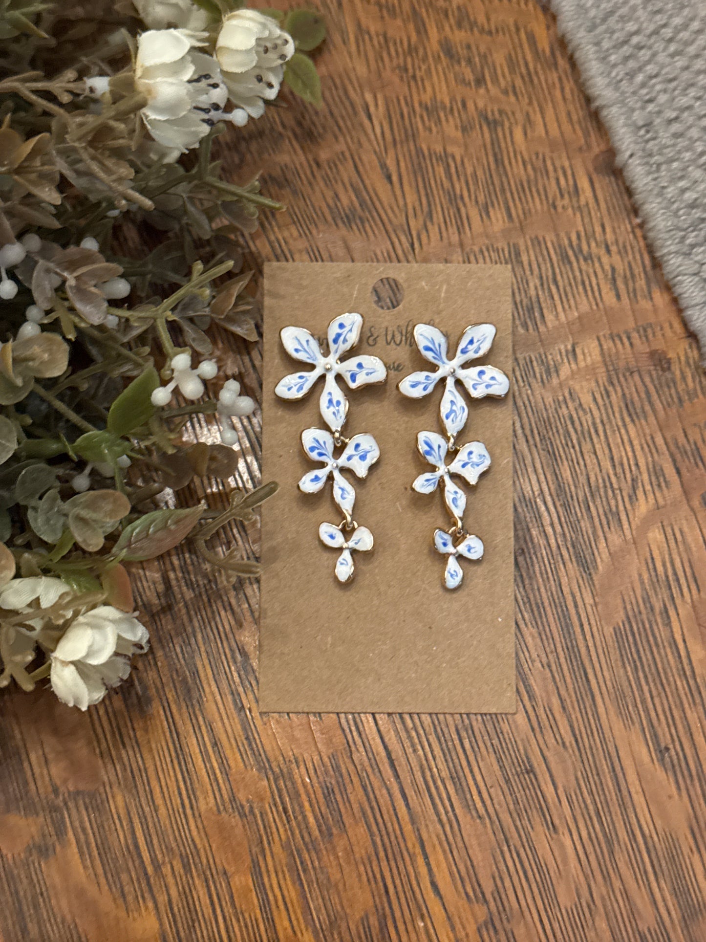 Blue Corn Flower - Earrings